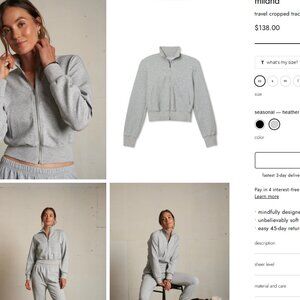 perfect white tee milana cropped track jacket